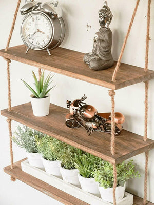 Farmhouse hanging shelf for living room