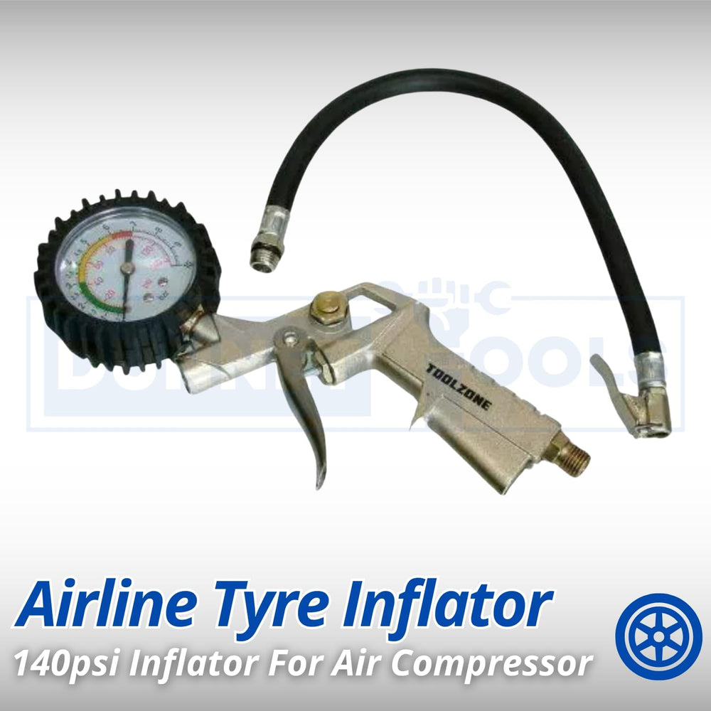 tyre inflator with pressure gauge for air compressor