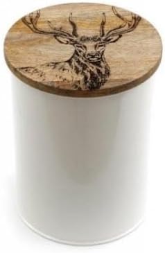 Large stag design airtight biscuit storage tin