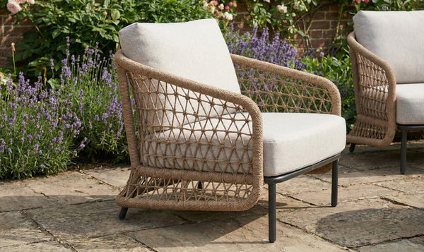 Anthracite wicker outdoor seating