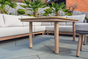 Beige cushion outdoor corner sofa