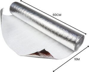 Silver radiator heat reflector insulation