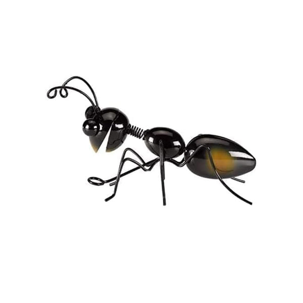 Reclaimed steel ant decoration displayed on wall