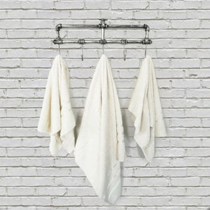 Wall mounted industrial towel hook rack