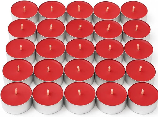 Apple and cinnamon fragrance tea lights made from paraffin wax