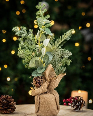 artificial-christmas-tree-with-jute-bags-burlap-sack