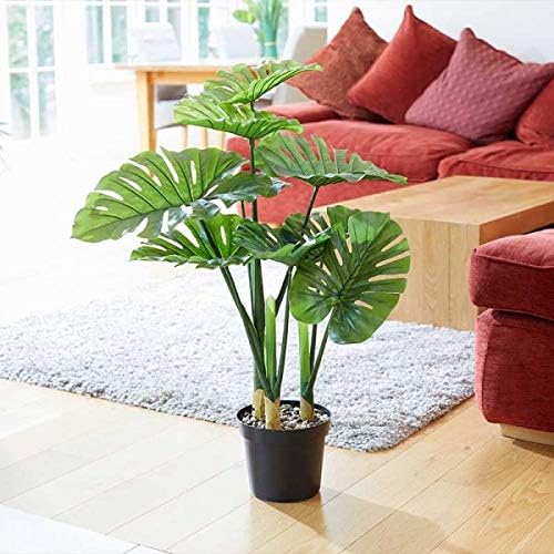 Artificial Swiss Cheese plant in decorative pot