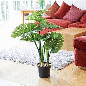 Artificial Swiss Cheese plant in decorative pot