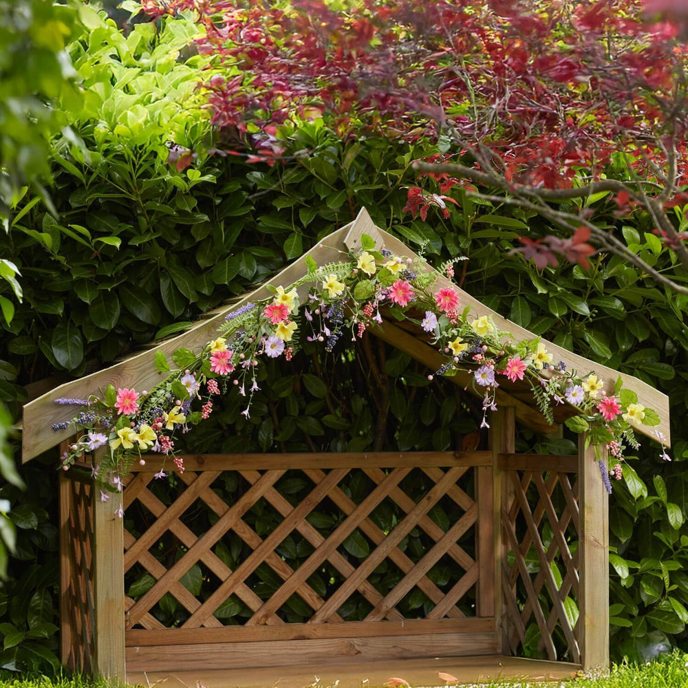 artificial flower garland for spring decorations