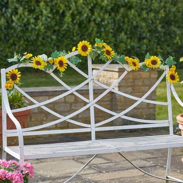 Artificial sunflower garland for outdoor decoration