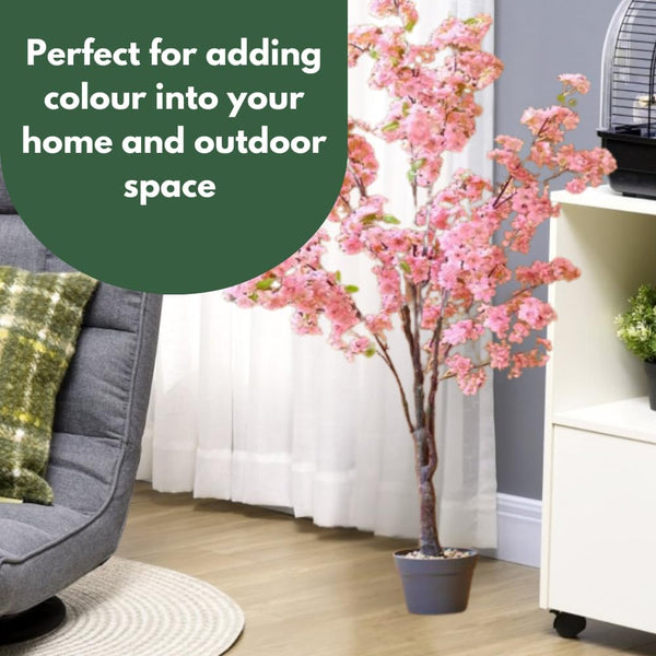 Faux cherry blossom tree for living room