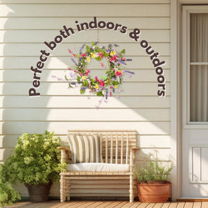 Spring Whirl decorative wreath for indoor use