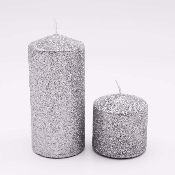 attractive-glitter-pillar-candles-gold-or-silver