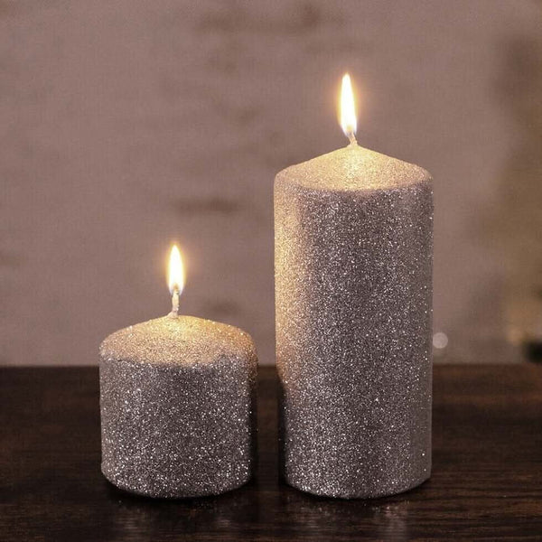 attractive-glitter-pillar-candles-gold-or-silver