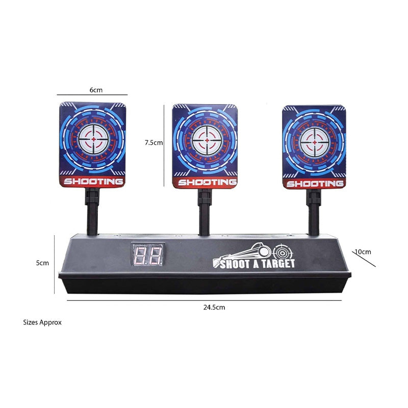 Three target electronic shooting game with LCD display
