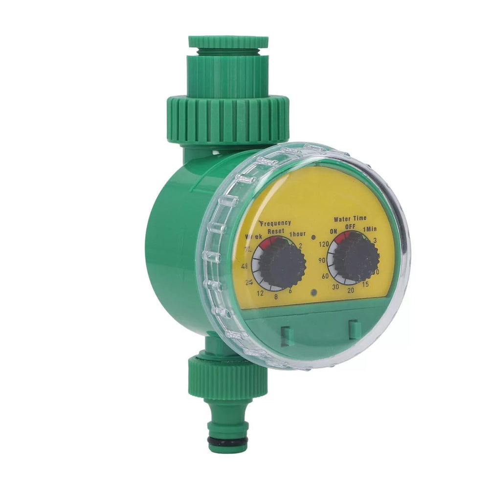 Automatic garden water timer connected to outdoor tap