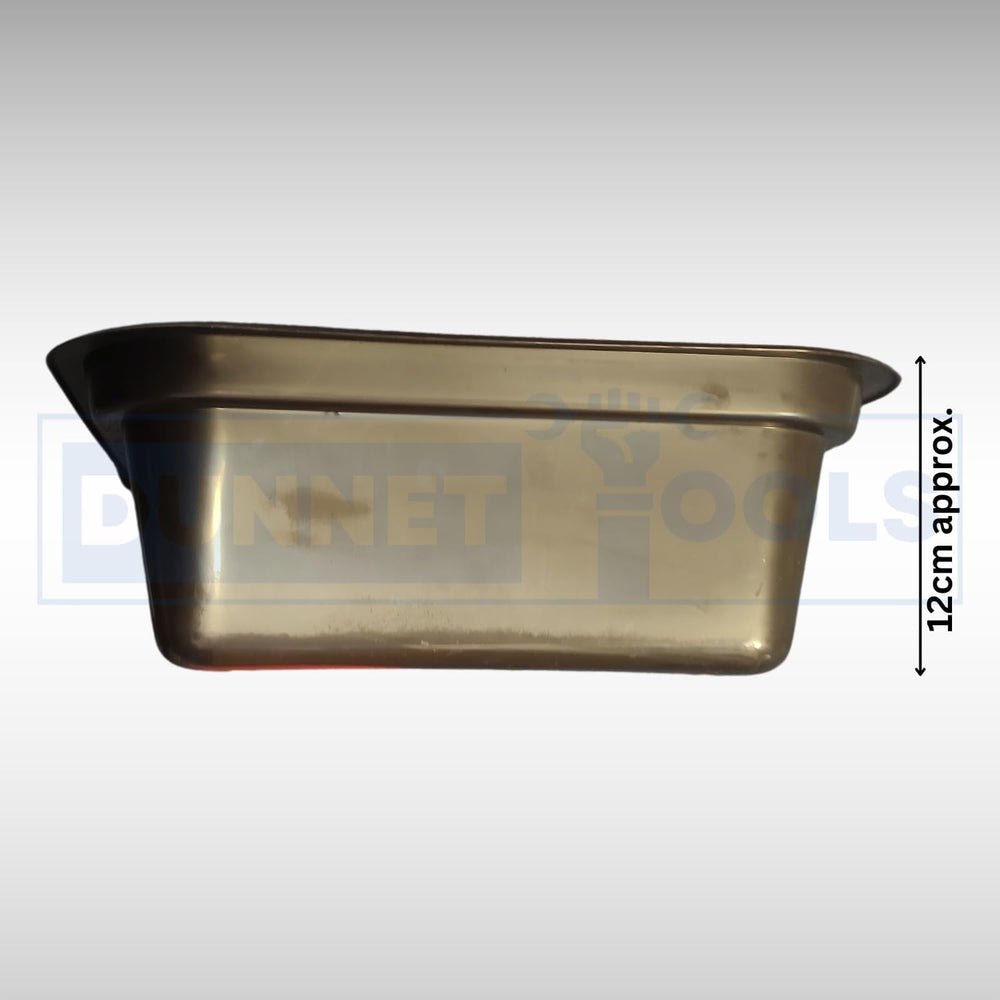 10 litre oil drain pan with integrated debris strainer