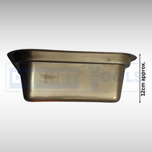 Square automotive fluid collection tray for servicing
