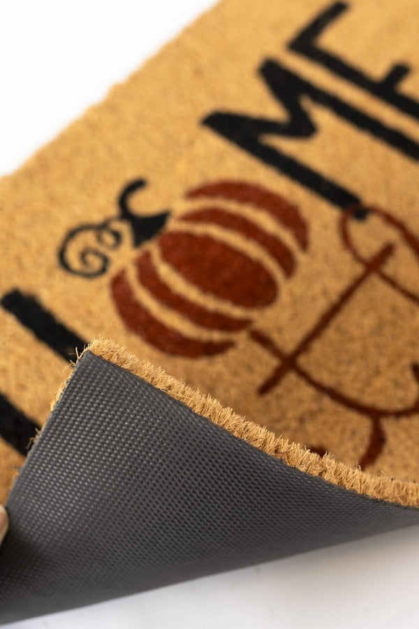 Decorative autumn front door mat