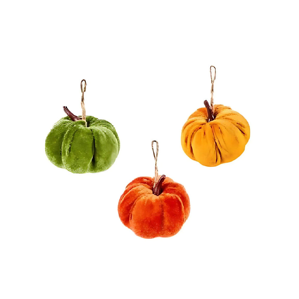 Seven piece mini plush pumpkin set