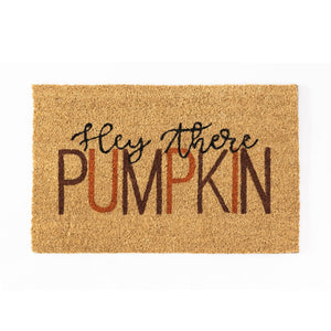 Autumn pumpkin welcome doormat