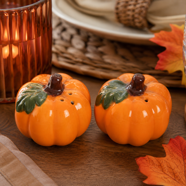 Compact pumpkin shakers styled for an autumn gathering