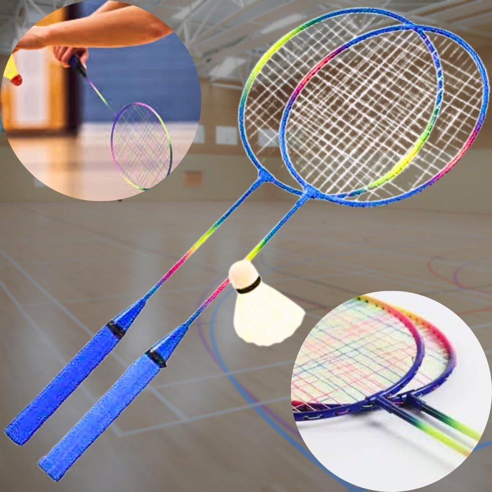 badminton racket set with shuttlecock for outdoor games
