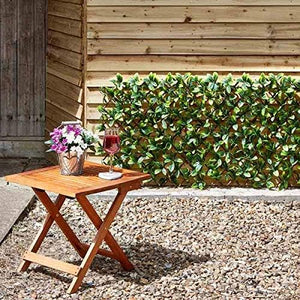 Expandable willow trellis with foliage