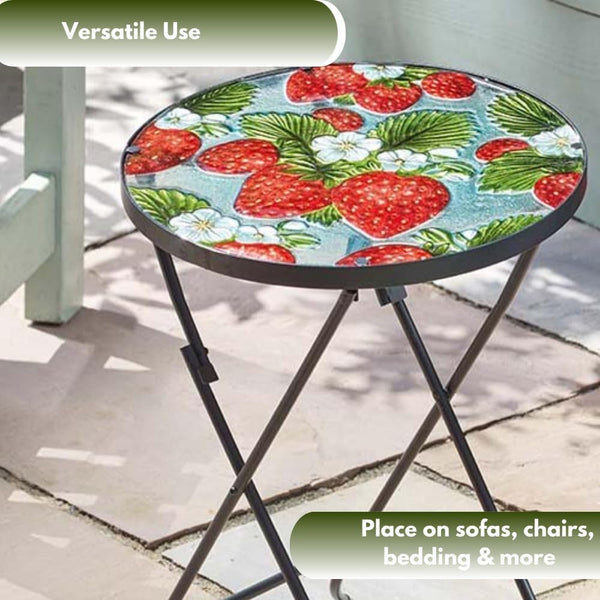 round glass garden table