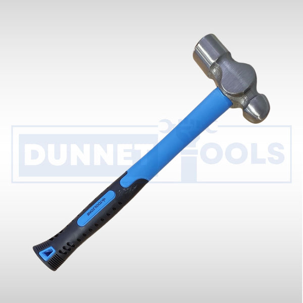 Carbon steel hammer with ball pein head.