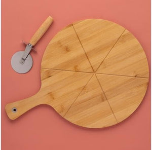 Round bamboo cheese and charcuterie board