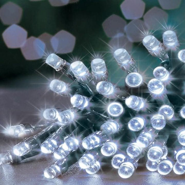300 White Battery Operated Chasing LED Lights