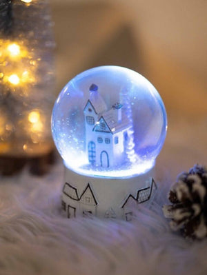 Festive snow globe with colour changing illumination