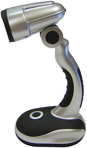 Battery operated desk lamp with bright white LEDs