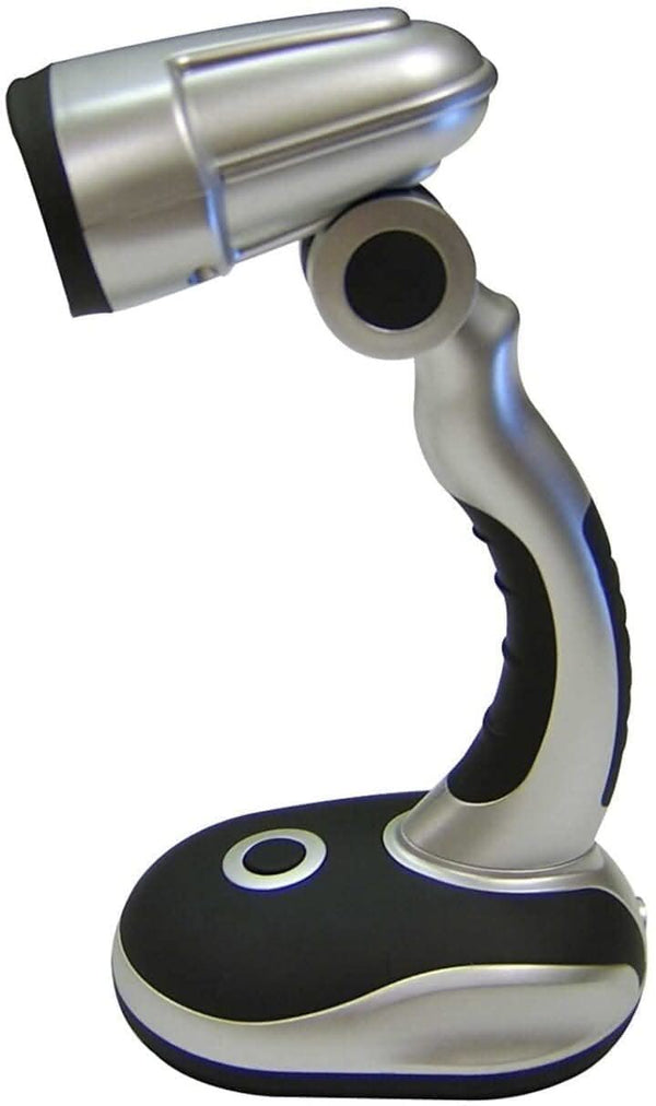 Battery operated desk lamp with bright white LEDs