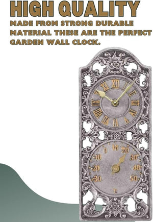 Westminster blue outdoor wall clock