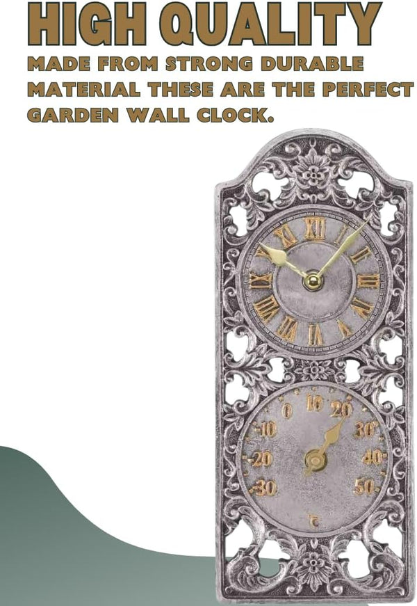 Westminster blue outdoor wall clock