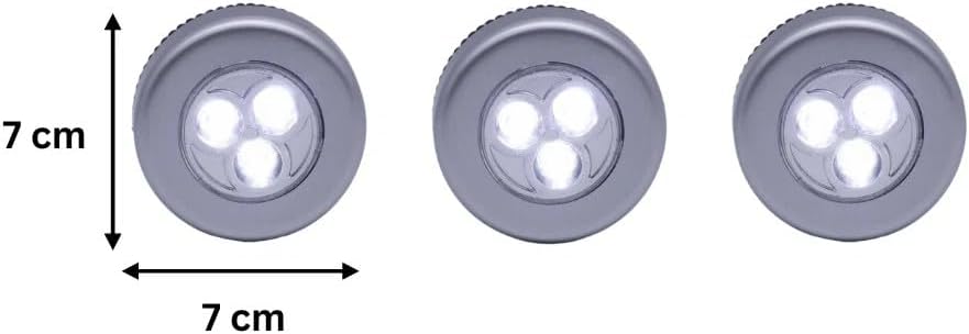 Wireless white LED push light.