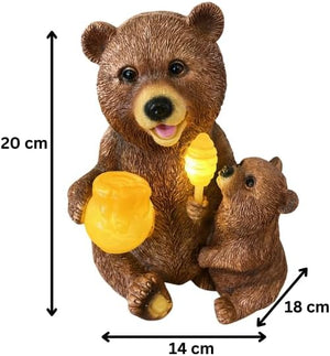 Resin bear garden statue with LED light