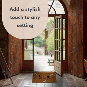 Natural fibre doormat for trapping dirt and debris