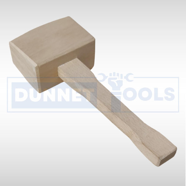 Natural wood carpenter's mallet for joinery