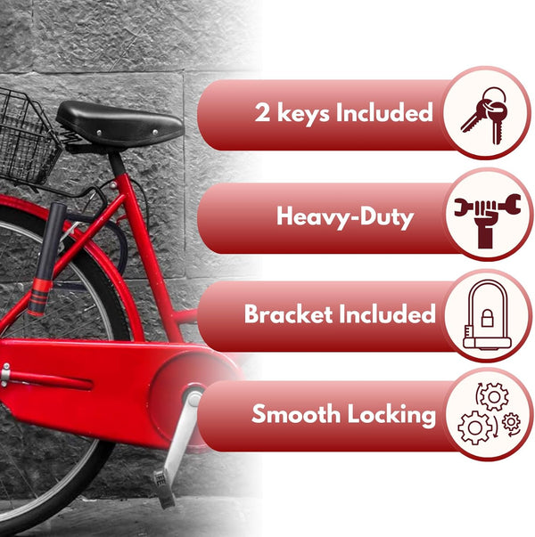 bicycle security lock with keys
