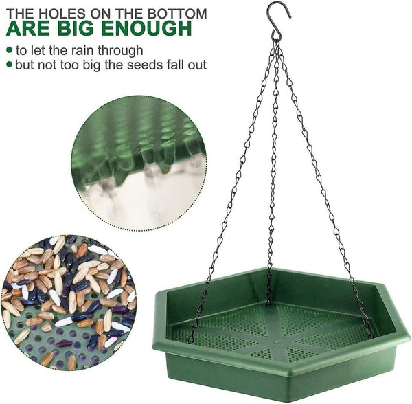 weather resistant bird feeder and bath set