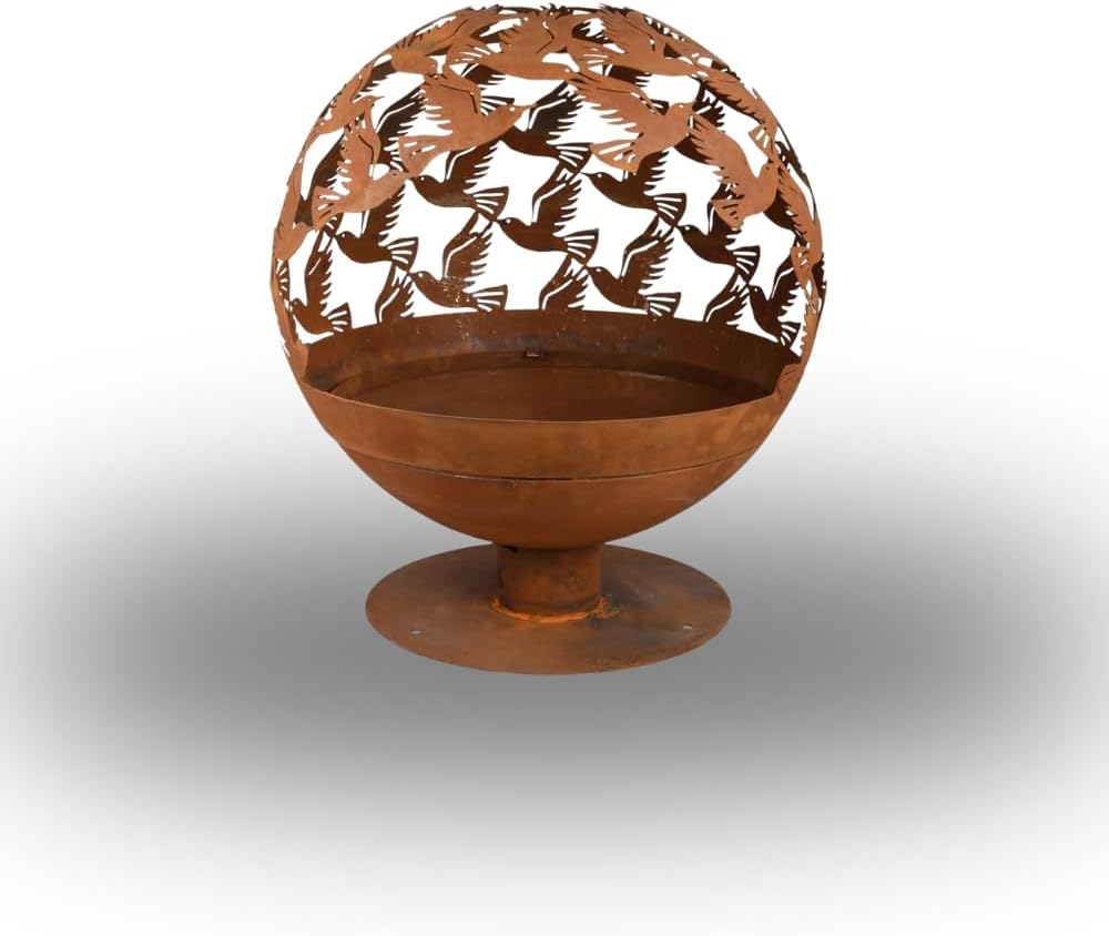 Bird design laser cut outdoor fire pit