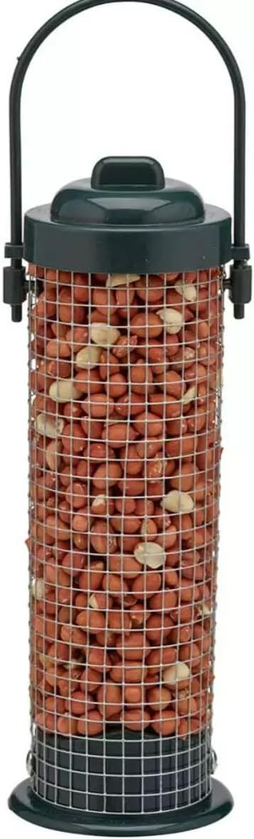 Durable outdoor bird feeder for year-round feeding.