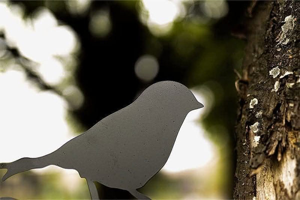Decorative bird silhouette garden ornament for outdoor spaces