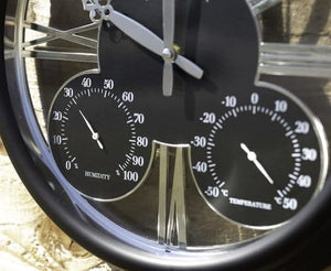 black-large-wall-clock-with-thermometer-and-hygrometer