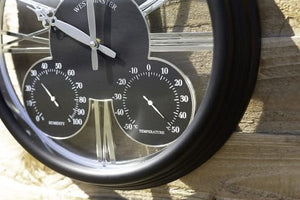 black-large-wall-clock-with-thermometer-and-hygrometer