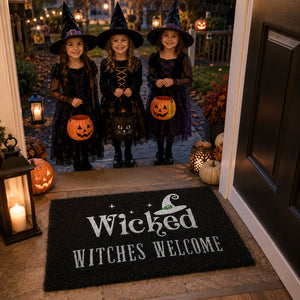 Natural coir gothic entrance mat
