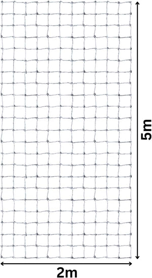 UV-resistant mesh covering vegetable garden plants